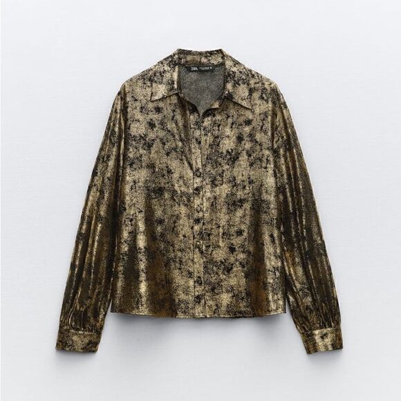ZARA FOIL SHIRT - Picture 4 of 7